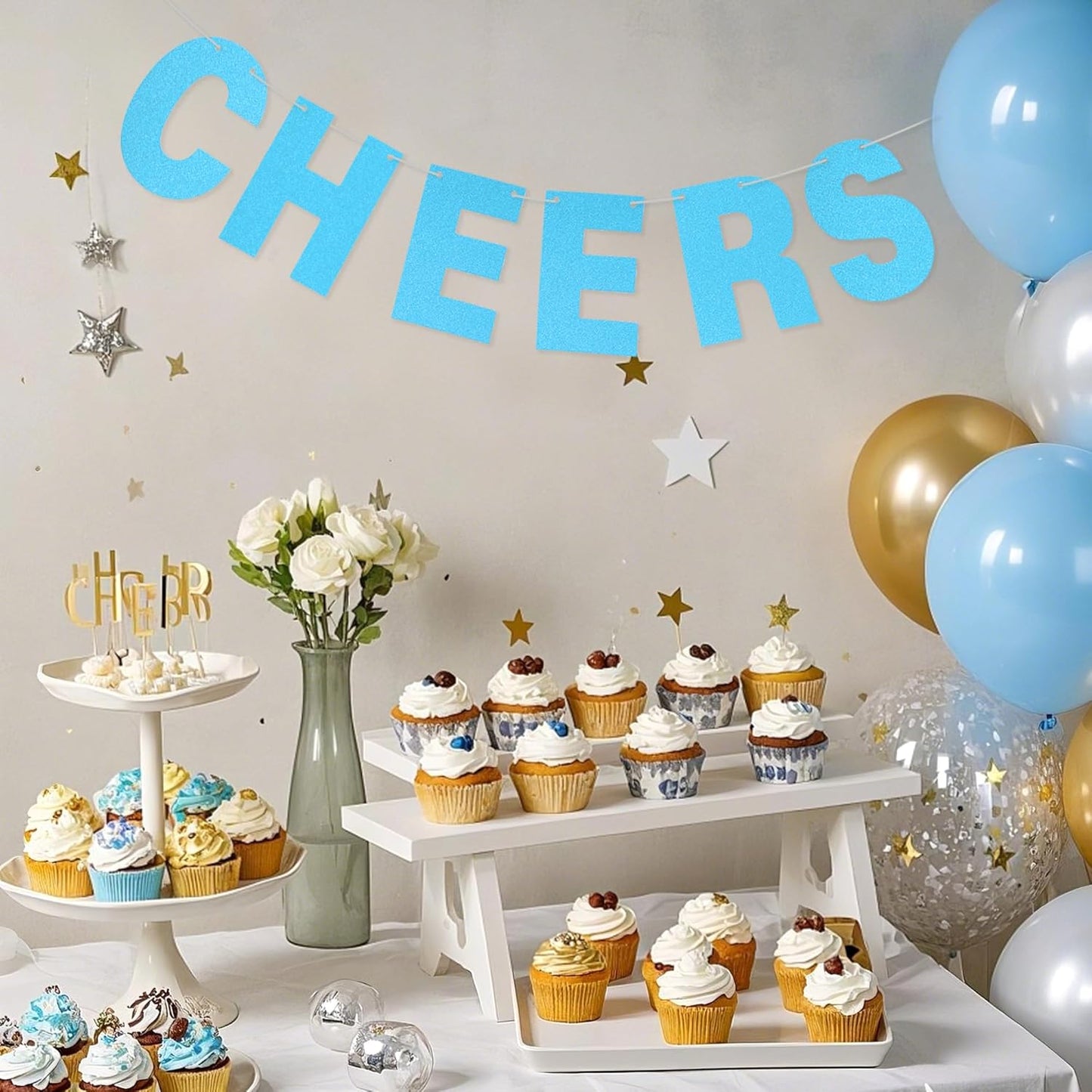 DIY Banner Kit with Letters Glitter Banner Letters Customizable Birthday Banners Graduation Banner Custom Party Hanging Banner for Graduation Wedding Party Baby Shower Decoration(Gold)