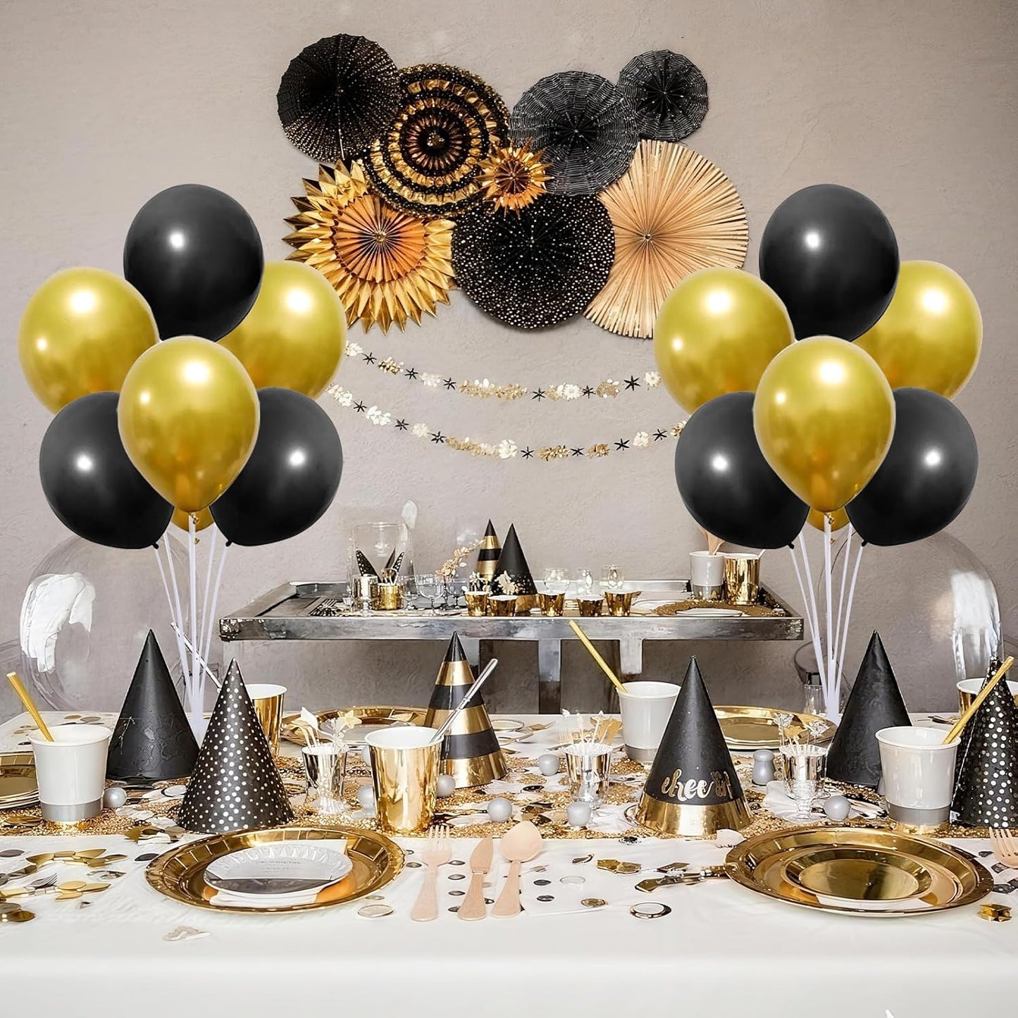 Balloon Stand Kit For Table - 4 Sets Balloon Sticks with Base For Birthday Graduation Party Decorations