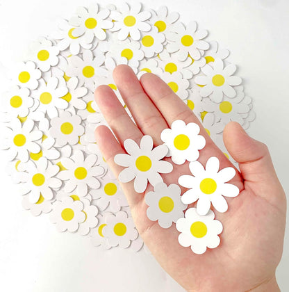 Daisy Confetti Flower Daisy Shape Table Scatters Confetti for Daisy Decorations Wedding Birthday Party Supplies Decorations Flower Party Sets