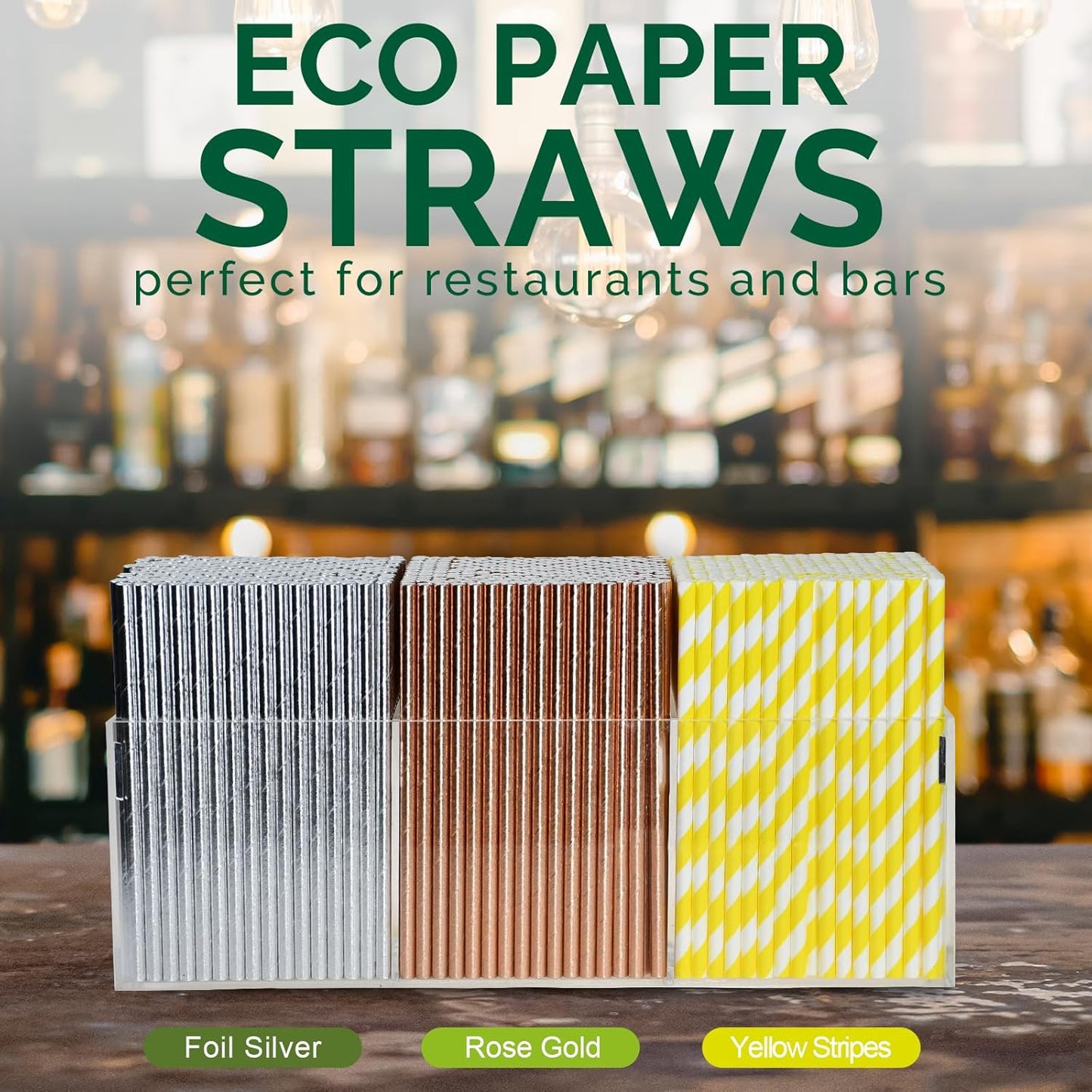 5.75 inch Orange Paper Cocktail Straws, Short Disposable Drinking Straws 500 Counts, Unwrapped - Compostable