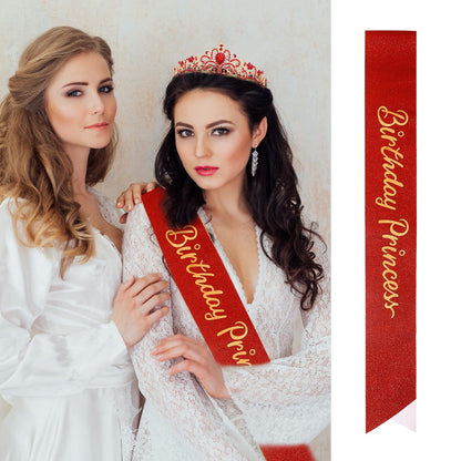 Princess Birthday Tiara - Happy Crown for Girls & Women, Decorative Accessory