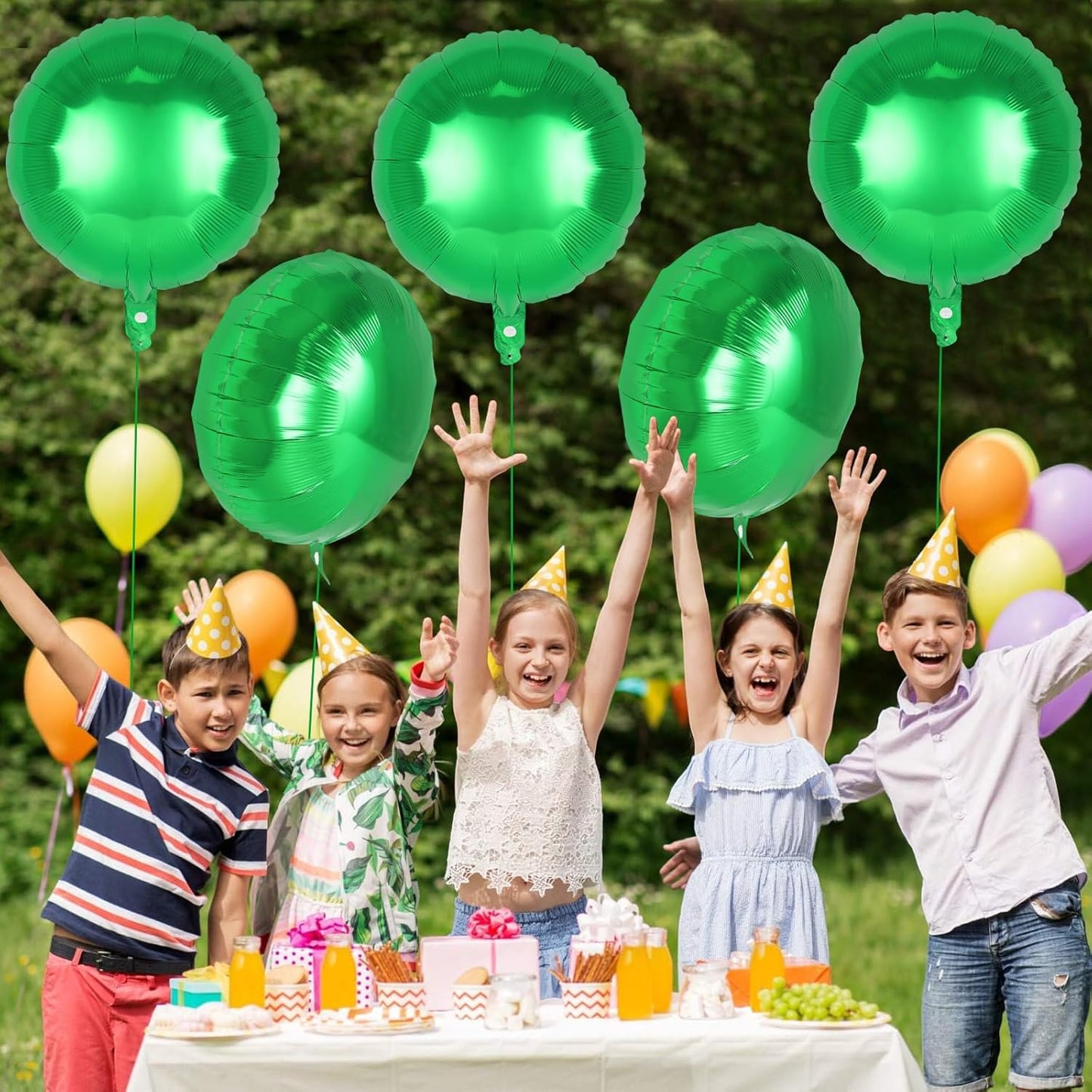 20 Pcs Black Round Shaped Balloons,18 Inch Round Foil Balloon,Giant Round Mylar Balloon Helium Balloons for Birthday Party Baby Shower Wedding Decorations (Black)