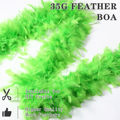 SOGUGOM Red 35g Feather Boas - 2 Yards Boa Feathers for Party, Wedding, Centerpieces, Concert, Costume and Christmas Tree(Red)