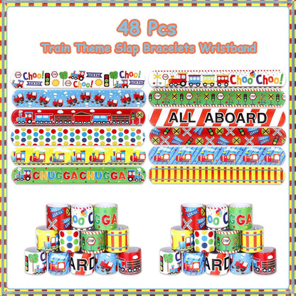 Serencatcher 48pcs Slap Bracelets Party Favors for Birthday Baby Shower Party Supplies Gifts