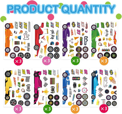 24 PCS Fairy Stickers for Kids, Make a Face Sticker with 8 Unique Designs Fairy, Frog, Mushroom, Make Your Own Stickers for Girls Birthday Party Favors, Goodie Bags, DIY Crafts