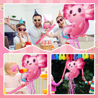Seematn Capybara Piñata Bundle Capybara Birthday Party Supplies Animal Piñata Bundle with a Blindfold, Bat and Confetti for Birthday Baby Shower Party Decorations