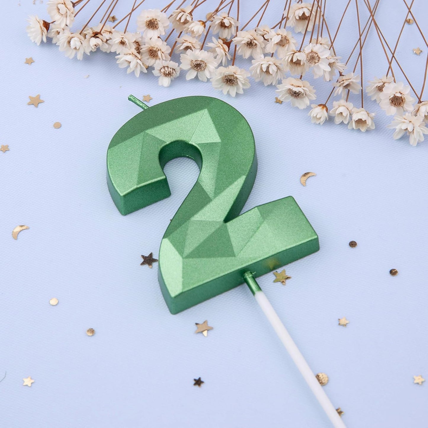 PHD CAKE 2.76 Inch Crystal Black 9 Number Birthday Candles, Black Number Candles, Cake Number Candles, Party Celebration