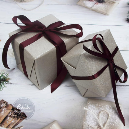 Ribbli Double Faced White Satin Ribbon,3/8” x Continuous 25 Yards,Fabric Ribbon use for Bows Bouquet,Gift Wrapping,Floral Arrangement