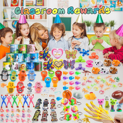 212 Pcs Party Favors for Kids, Bulk Prize Box Toys for Kids Classroom Elementary, Goodie Bags Stuffers for Ages 4-8 8-12, Easter Egg Fillers, Pinata Stuffers, Treasure Chest Small Toys, Birthday Gifts