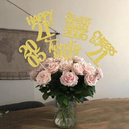 15 PCS 50th Birthday Centerpiece Sticks Fifty Happy 50th Straight Outta 1976 Table Flower Centerpieces Sticks Cheers to 50 Floral Decorations for 50th Birthday Party Centerpieces Supplies Black