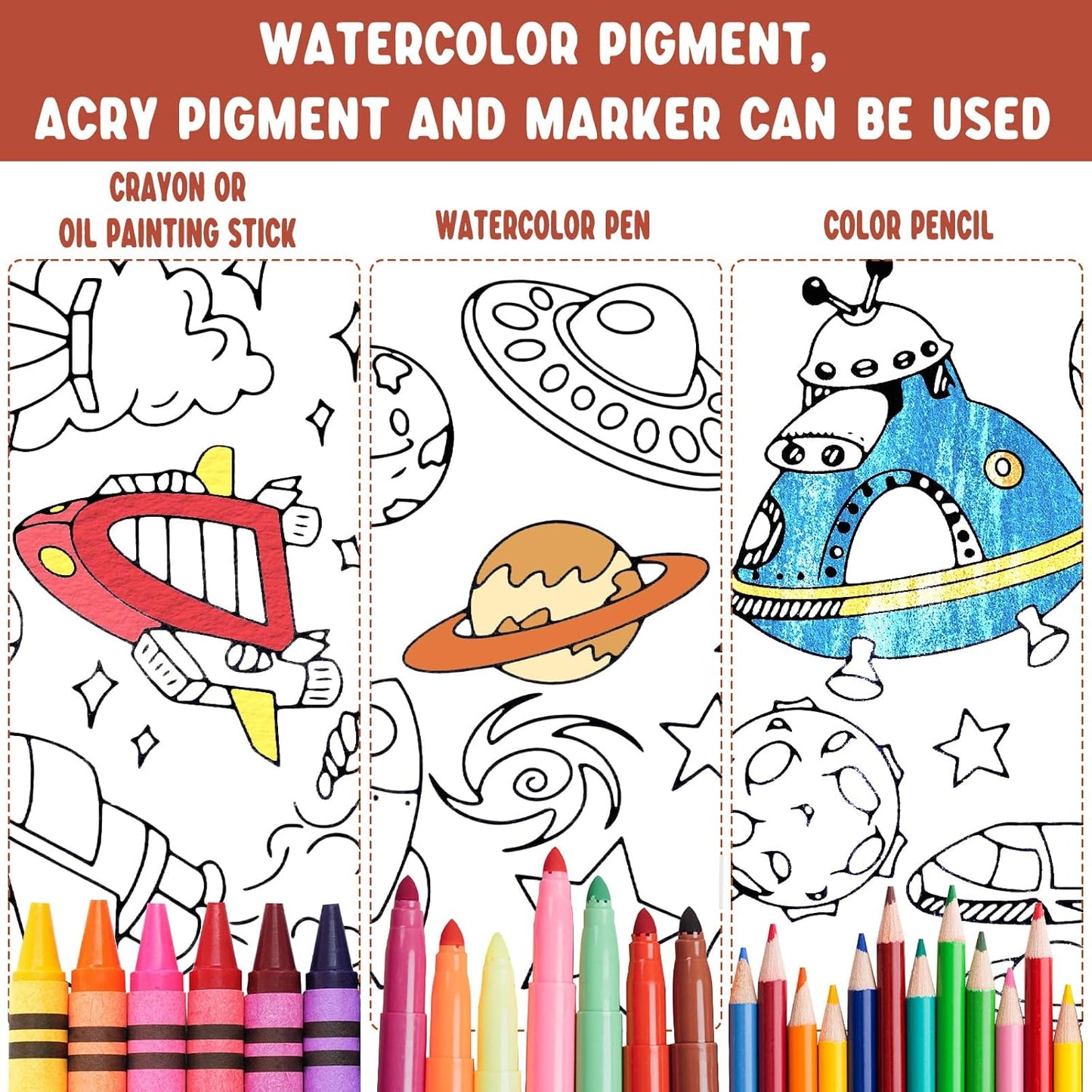 2PCS Children's Drawing Roll, Coloring Paper Roll for Kids Gift, 120 * 11.8 Inches DIY Painting Drawing Paper Roll, Sticky Drawing Paper Roll, Early Educational Toys for Kids (Animal World)
