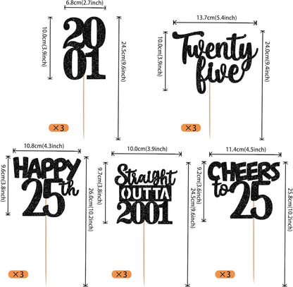 15 PCS 50th Birthday Centerpiece Sticks Fifty Happy 50th Straight Outta 1976 Table Flower Centerpieces Sticks Cheers to 50 Floral Decorations for 50th Birthday Party Centerpieces Supplies Black