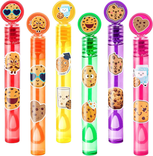 Cookie Party Favors for Kids – 24PCS Sweet Treat-Themed Mini Bubble Wands, Great for Birthday Supplies, Pinata Fillers, Goodie Bags & Classroom Rewards