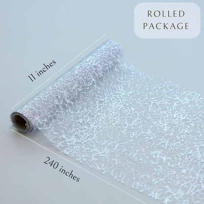 Snowkingdom 2 Pieces Gold Table Runner, Sequin Glitter Foil Metallic Thin Mesh Runner Roll 11"x108", Gold Table Decorations for Event Party, Wedding, Birthday Party, Christmas