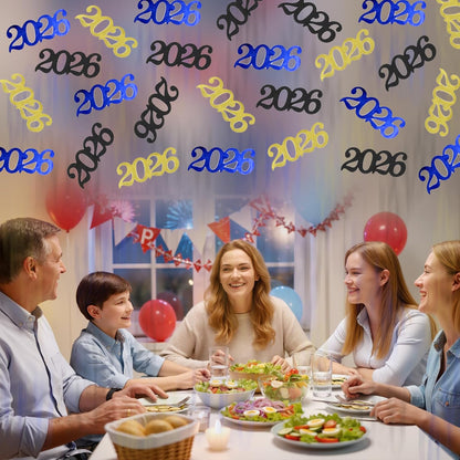 Gold Graduation Confetti Class of 2026, Glitter 2026 Confetti 120pcs for Graduation Party Decorations and New Years Eve Party Supplies 2026.