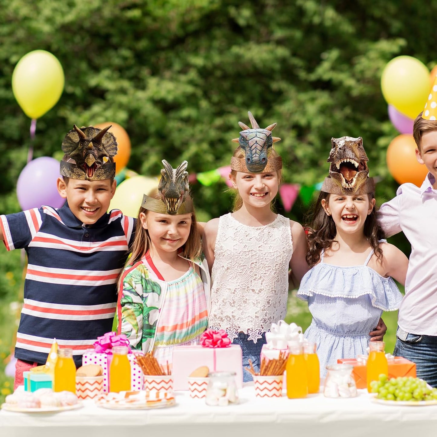 Gersoniel 24 Pcs Party Hats for Kids Paper Headbands Crown for Boys Girls, Birthday Party Decoration Favors