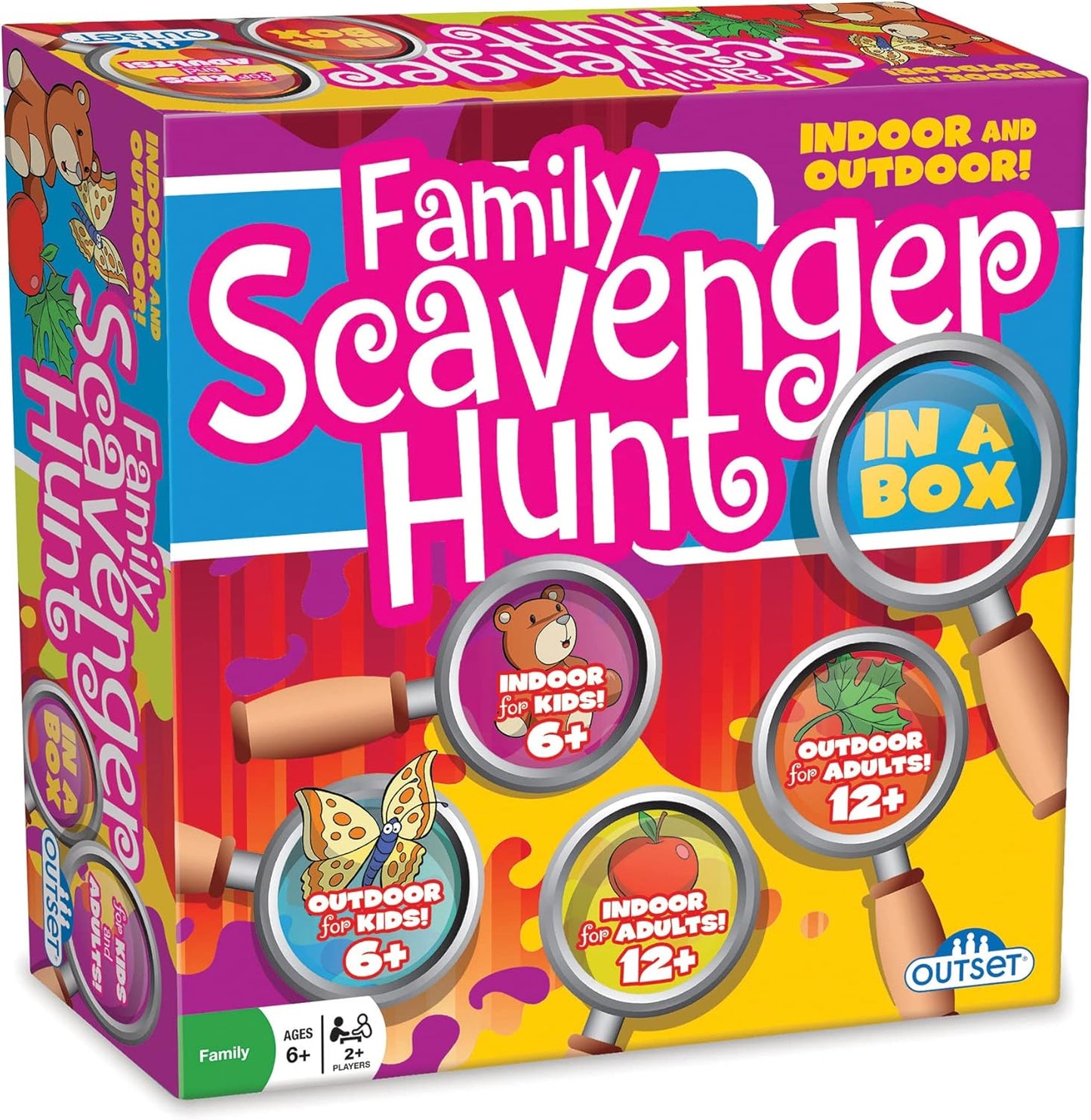Family Scavenger Hunt in A Box - Updated Version, Outset Media, Indoor & Outdoor Game for Children & Families, Search for Objects On Your Cards, 2+ Players, Kids & Adults Ages 6+