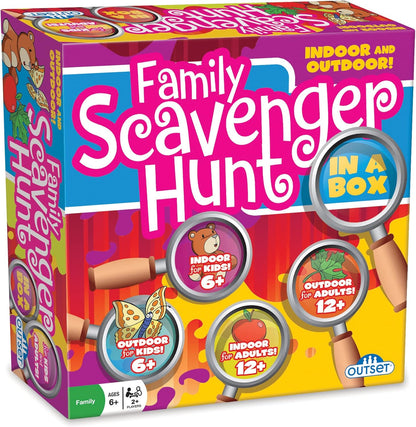 Family Scavenger Hunt in A Box - Updated Version, Outset Media, Indoor & Outdoor Game for Children & Families, Search for Objects On Your Cards, 2+ Players, Kids & Adults Ages 6+