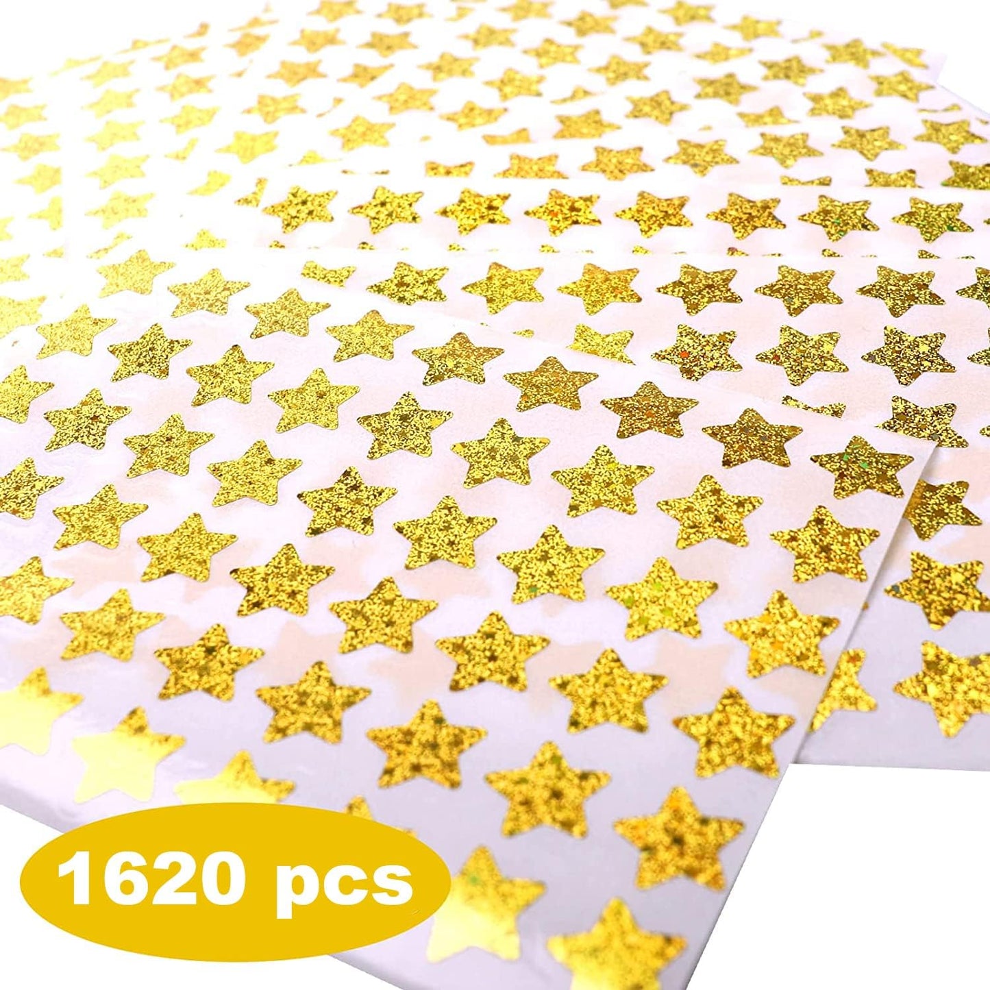 1620 Pcs Holographic Rainbow Small Star Stickers for Kids Reward, Behavior Chart, Student Planner and School Classroom Teacher Supplies, 0.6" Diameter