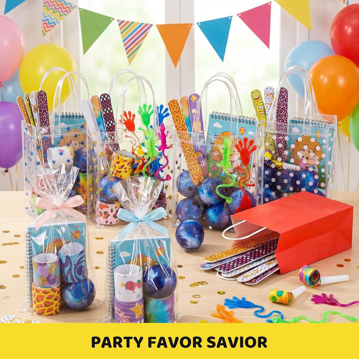 AMOR PRESENT 48 PCS Slap Bracelets for Kids, Snap Bracelet End of Year Gifts from Teacher Classroom Prizes Birthday Party Favors Goodie Bags Stuffers