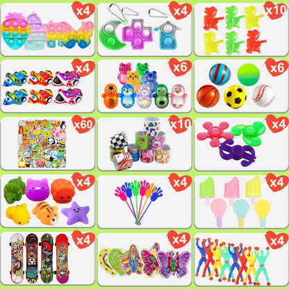 Beilunt 132 Pcs Party Favors Toys for Kids 4-8, Easter Egg Fillers, Assortment Treasure Box Toys for Classroom Prizes,Goodie Bags Stuffers, Pinata Fillers Bulks Small Toys Carnival Prizes
