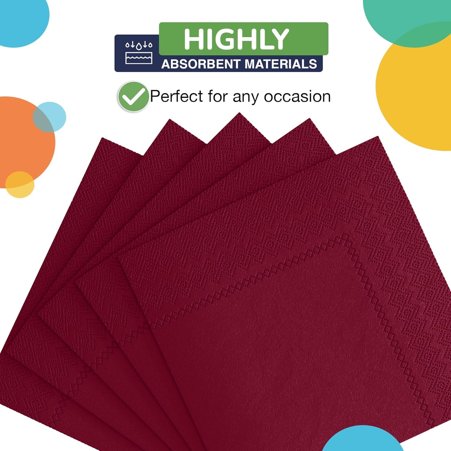 Party Solids Purple Paper Napkins Disposable Everyday 50 Pcs 2 Ply Purple Dinner Napkins Paper Everyday For Parties & Party Supplies