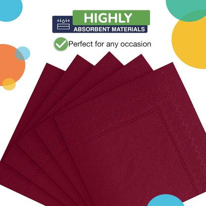 Party Solids Purple Paper Napkins Disposable Everyday 50 Pcs 2 Ply Purple Dinner Napkins Paper Everyday For Parties & Party Supplies