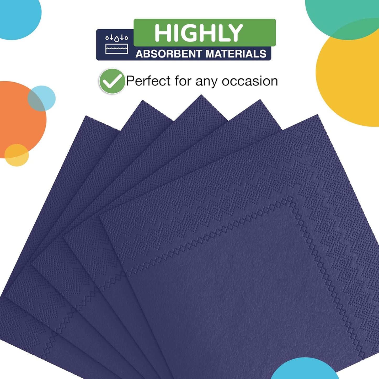 Party Solids Purple Paper Napkins Disposable Everyday 50 Pcs 2 Ply Purple Dinner Napkins Paper Everyday For Parties & Party Supplies