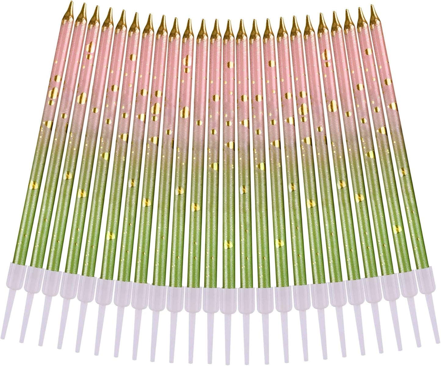 Pink Gold Long Thin Birthday Candles, Cake Candles, Birthday Parties, Wedding Decorations, Party Candles