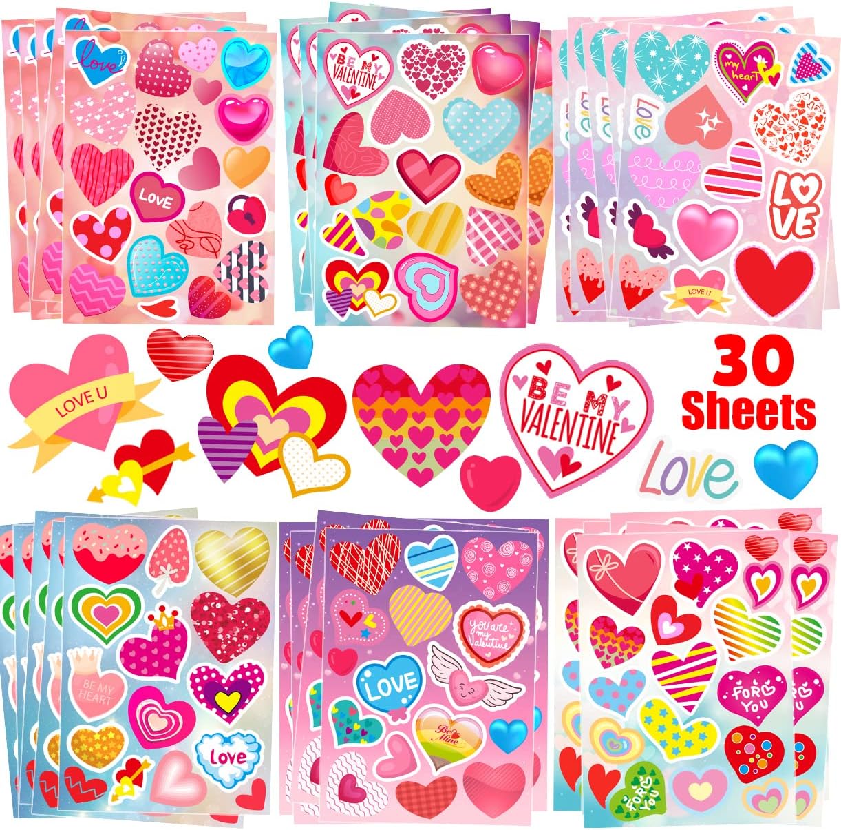 KARSLORA 36 Sheets Stickers for Kids, 800+ Stickers for Scrapbooking Including Animals, Fruits, Dinosaurs, Hearts, Cats, Fish, Cars, Space and More, Party Favors for Kids