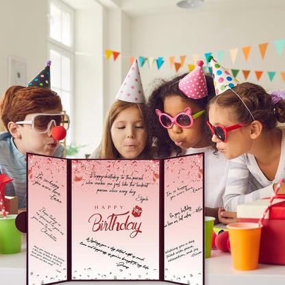 Crenics Black and White Birthday Decorations Women Men, Creative Birthday Guest Signature Book Alternative 18" x 12", Great Party Gifts for Girls or Boys