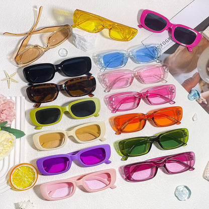 Pibupibu 40 Pack Rectangle Sunglasses Bulk 90s Retro Cool Party Sunglasses for Women Men Fun Glasses Set