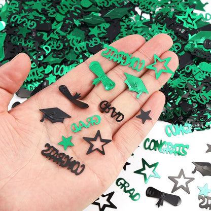Gold and Black Graduation Confetti 2026, 1000 Pcs Congrats Grad Confetti Class of 2026 Party Table Centerpiece for 2026 Graduation Party Decorations