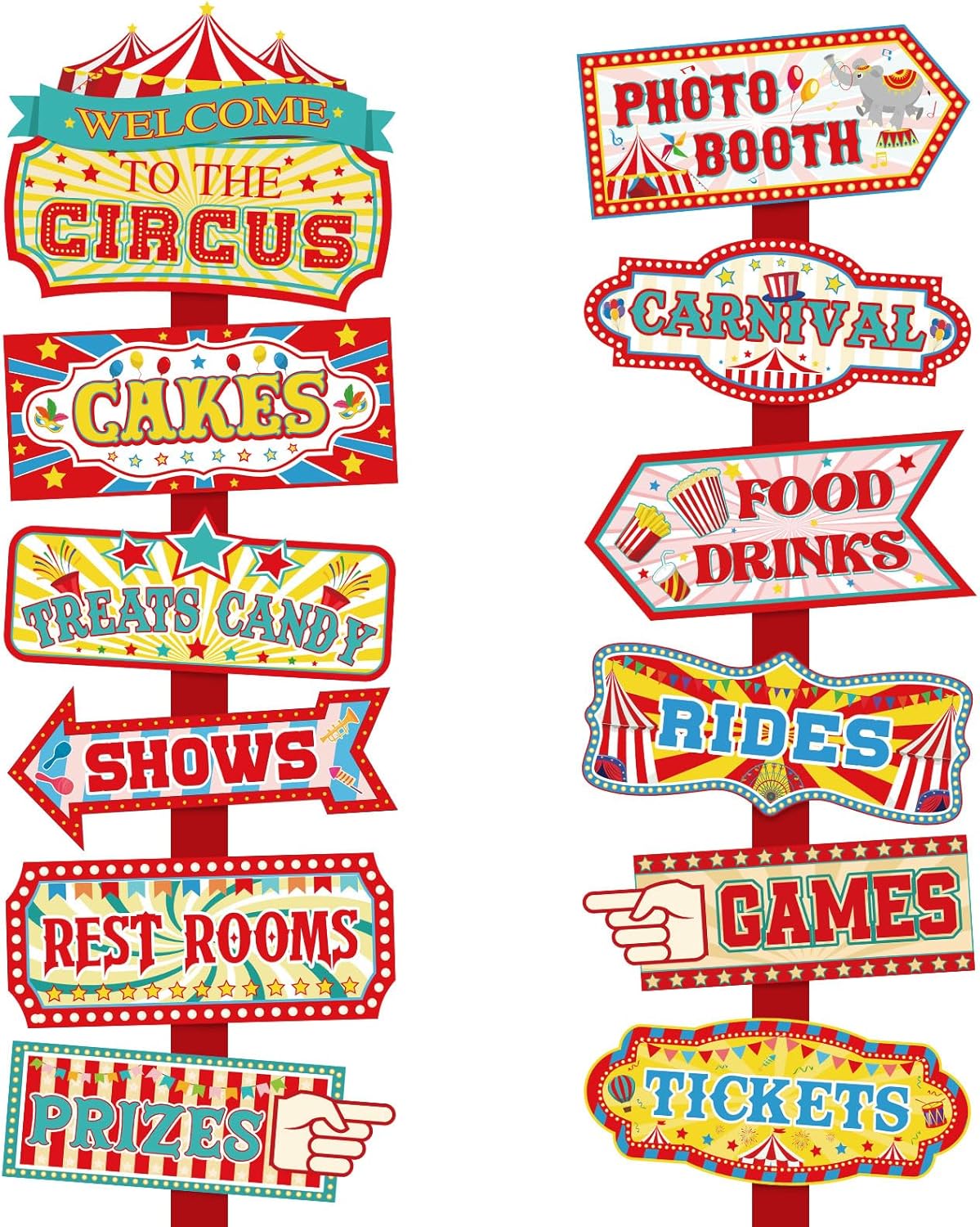 24 Pieces Retirement Decorations Retirement Party Directional Sign Retired Welcome Signs for Adults Retirement Themed Party Decorations Birthday Party Supplies