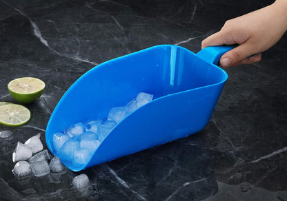 New Star Foodservice Commercial Grade Polycarbonate Plastic Utility Ice Scoop, White, 64 oz