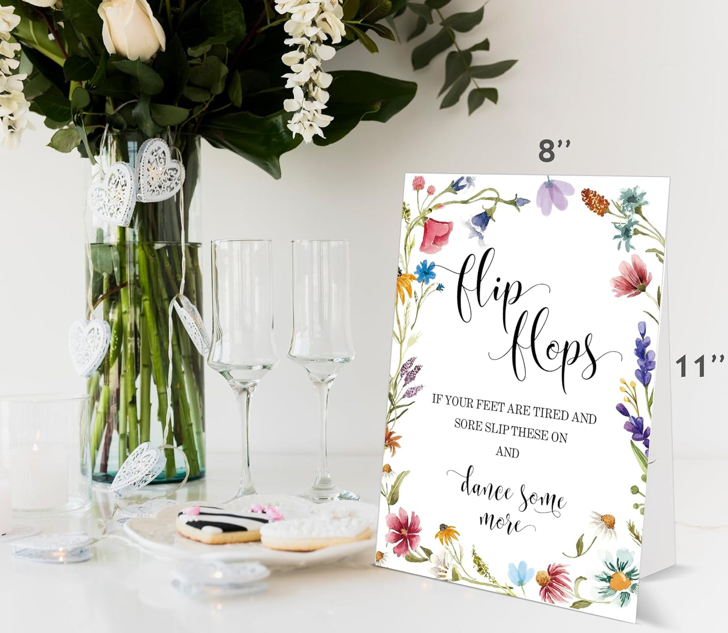 Bible Guest Book Sign, Wedding Signs for Ceremony and Reception, Floral Bridal Shower Decoration, Wedding Signage with Bracket, Bridal Shower Decor, Supplies For Engagement and Anniversary Parties, 13