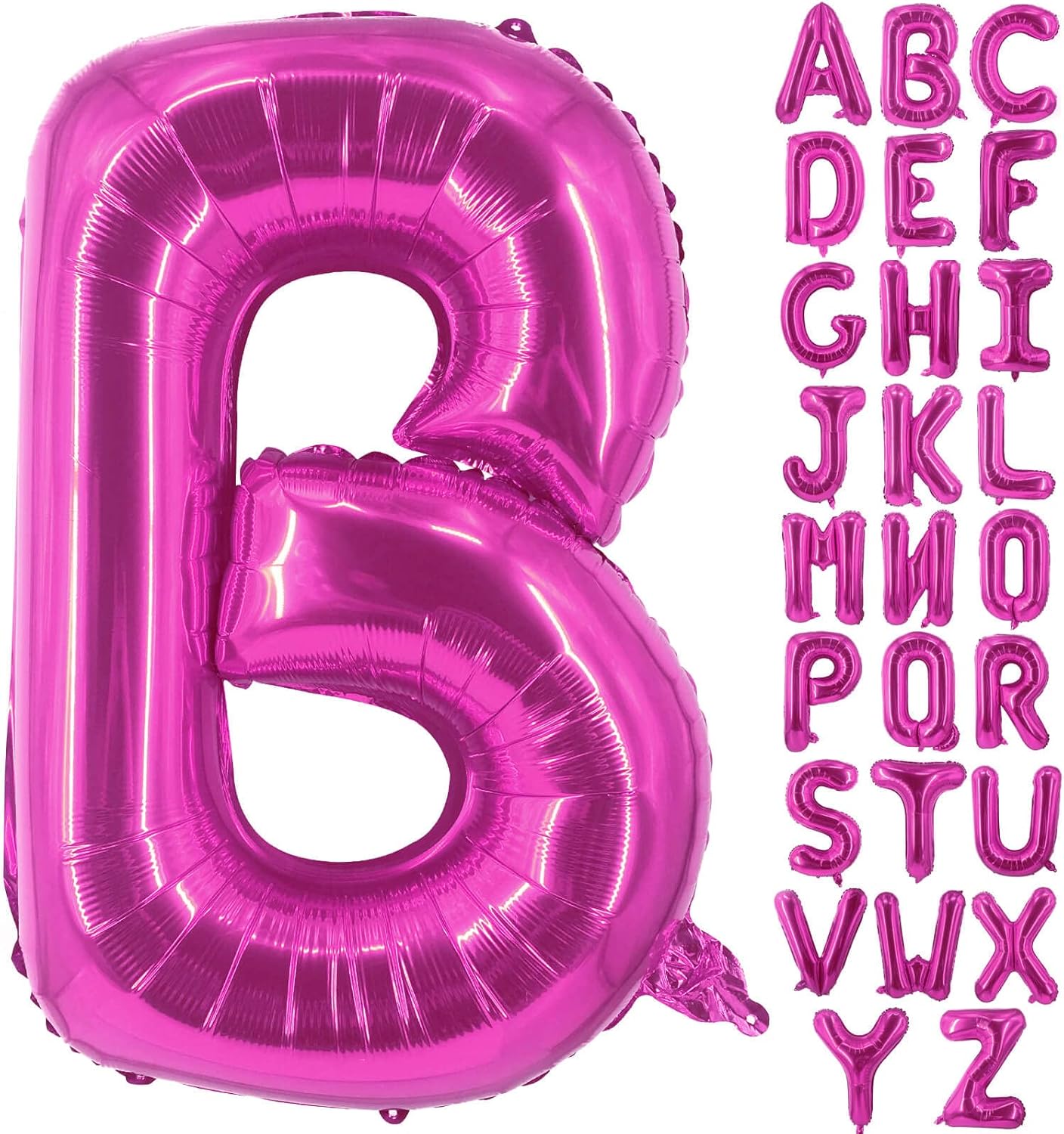Lovoir 40 Inch Large Hot Pink Letter A Balloons Big Size Jumbo Mylar Foil Helium Balloon for Birthday Party Celebration Decorations Alphabet Hot Pink A