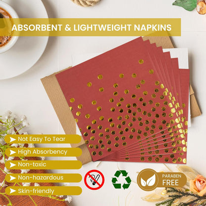 75PCS Paper Plates and Napkins Set - White and Gold Dot Disposable Party Dinnerware Includes Paper Plates, Napkins, Forks Decorations for 2026 New Year, Birthday, Wedding and Holiday, Serves 25