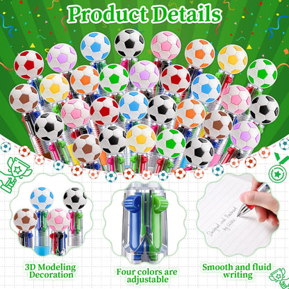 CZWZ 20Pcs Mini Multicolor Pens in One 4-in-1 Cute Pens Bulk for Kids, Fun Kawaii Ballpoint Pens for Birthdays and Children's Party Favors Gifts Teacher School Supplies