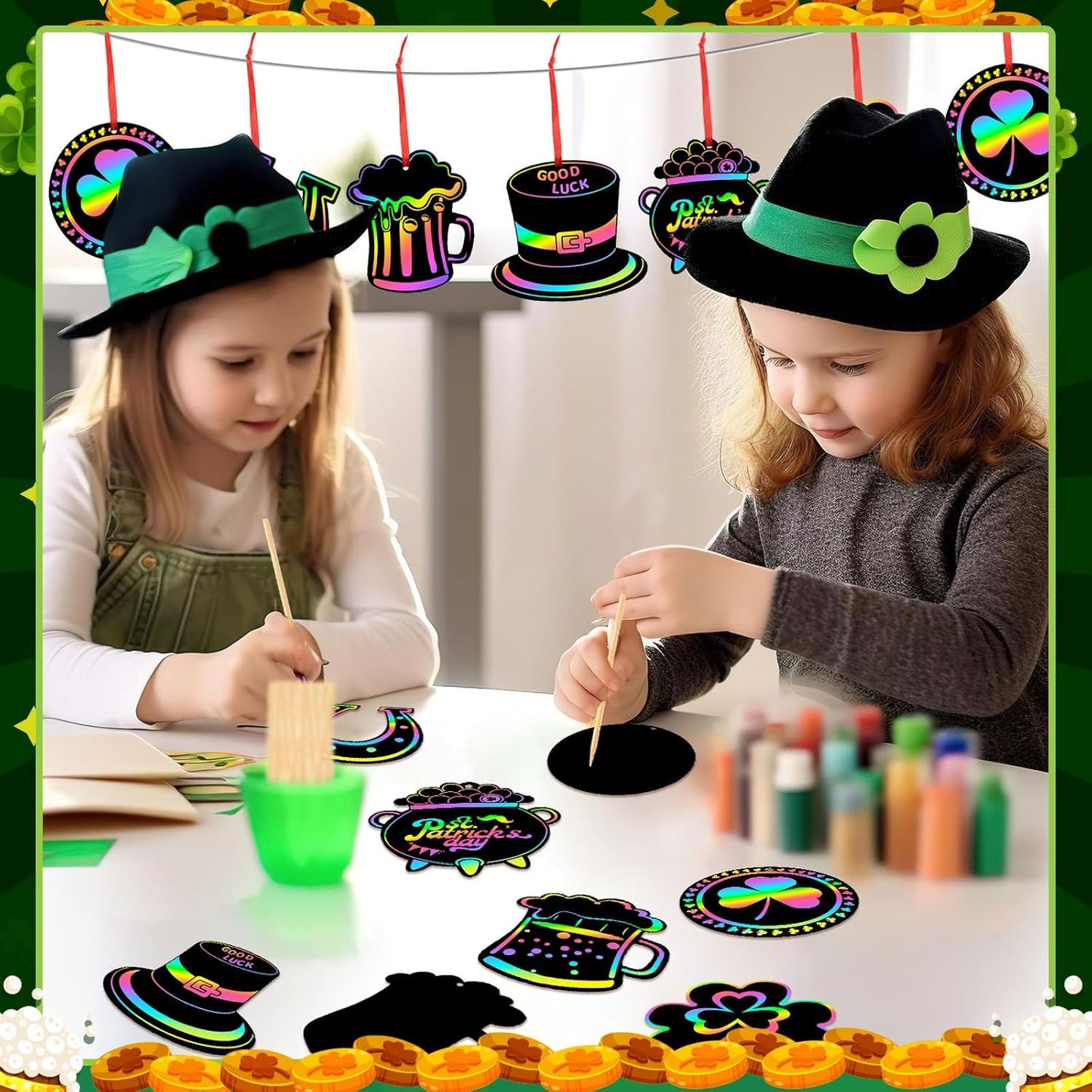 JULMELON 36 PCS Ocean Crafts, Rainbow Scratch Art Under The Sea Party Favors DIY Magic Color Summer Ocean Animals Scratch Cards for Summer Party Favors School Activities