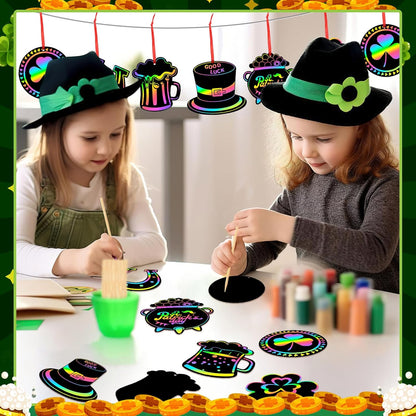 JULMELON 36 PCS Ocean Crafts, Rainbow Scratch Art Under The Sea Party Favors DIY Magic Color Summer Ocean Animals Scratch Cards for Summer Party Favors School Activities