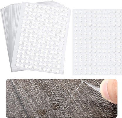Zonon 1000 Pcs Double Sided Adhesive Dots Clear Glue Point Tape Stickers Balloon Glue Round Mini No Traces Adhesive Sticker Dot Sticker for Classroom Decor Craft DIY Office (0.24 Inch/ 6 mm)