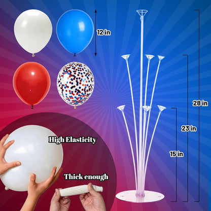 JOYYPOP 4 Sets Balloon Stand Kit For Table, Balloon Sticks with Base Birthday Graduation Party Decorations Wedding