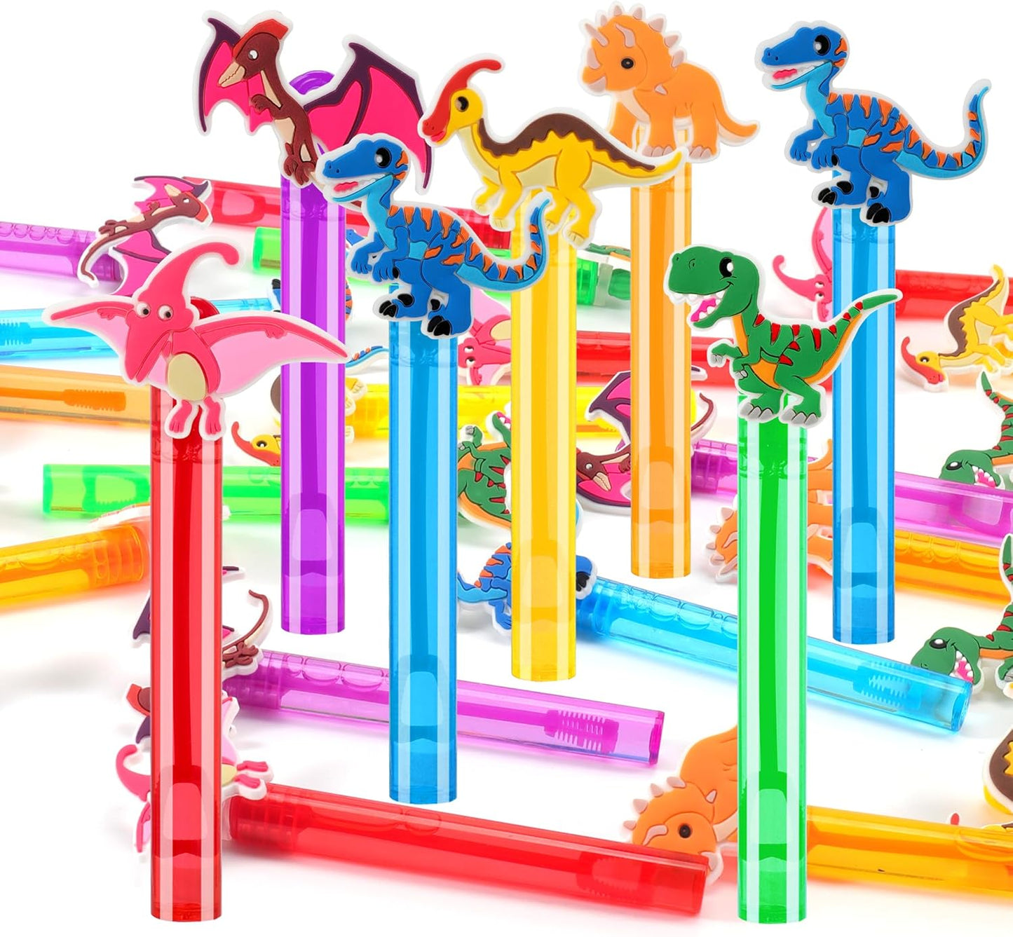 24PCS Animal Bubble Wands for Wild One Birthday Baby Shower Decorations Safari Jungle Theme Party Favors Supplies, Pinata Goodie Bags Filler, Classroom Prizes, Valentines Gifts, Easter Stuffers