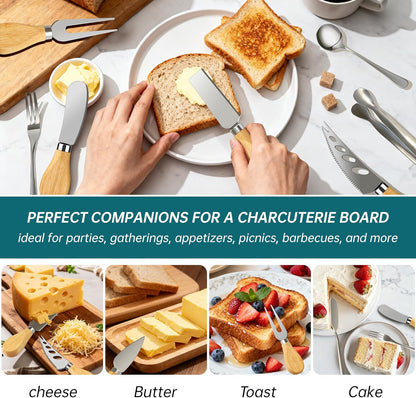 Gold Charcuterie Boards Accessories Bowls Utensils, Cheese Knife Set Mini Butter Spreader, Serving Tongs, Forks, Spoons, Dipping Bowls with Lids, Toothpick Flag, Honey Dippers for Party Platter Making
