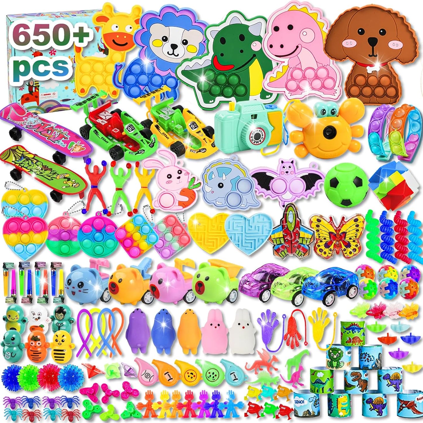 1000 Pcs Party Favors for Kids, Fidget Toys Bulk, Prizes for Kids, Fidget Stocking Stuffers Birthday Party Gifts, Carnival Treasure Classroom Prizes Box, Goodie Bag Stuffers