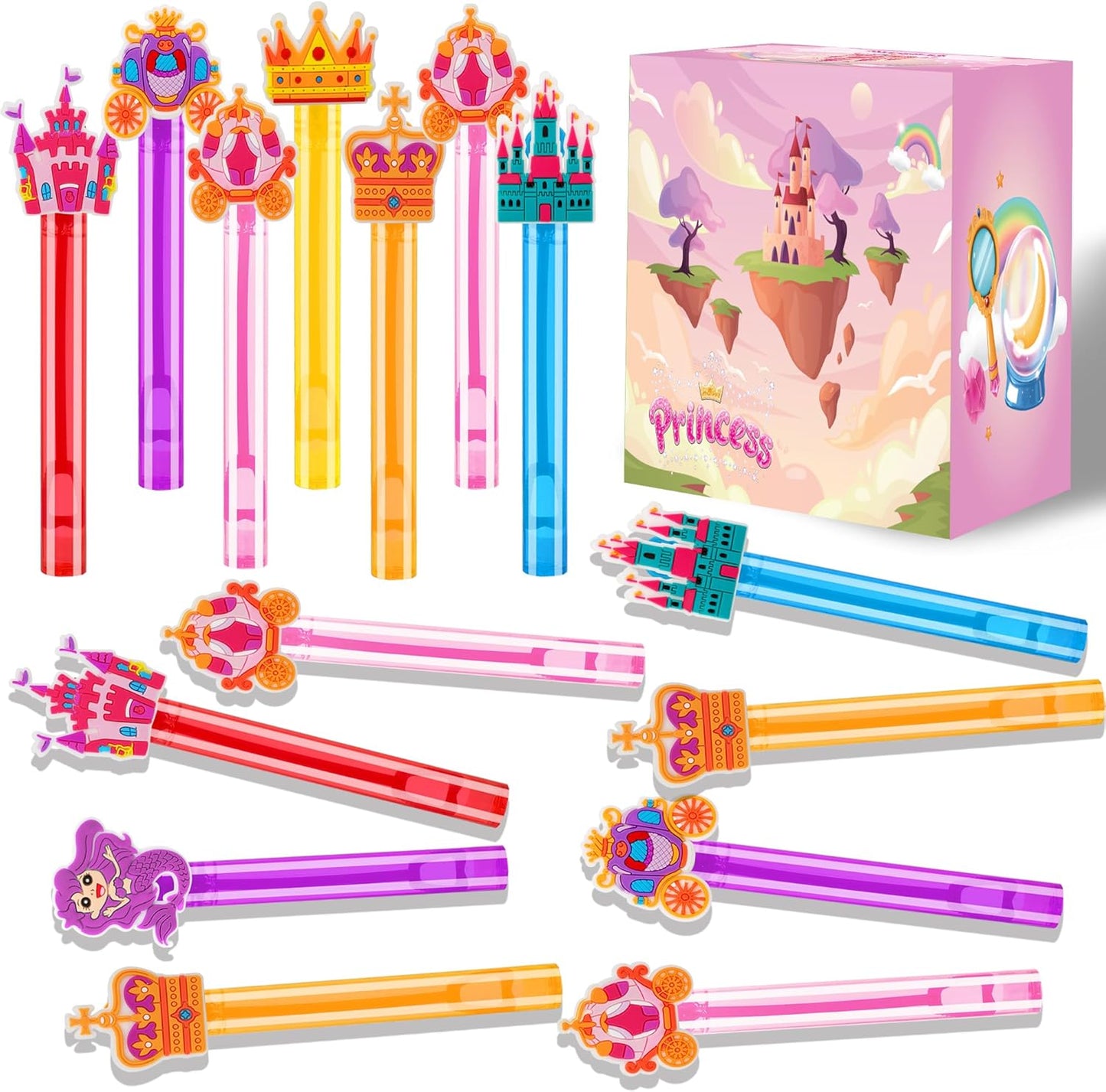 24PCS Animal Bubble Wands for Wild One Birthday Baby Shower Decorations Safari Jungle Theme Party Favors Supplies, Pinata Goodie Bags Filler, Classroom Prizes, Valentines Gifts, Easter Stuffers