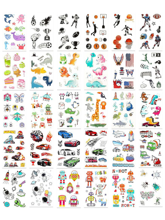 150+ Glitter Temporary Tattoos for Kids - Mermaid Unicorn Party Favors for Girls - Individually Wrapped & Waterproof Birthday Supplies