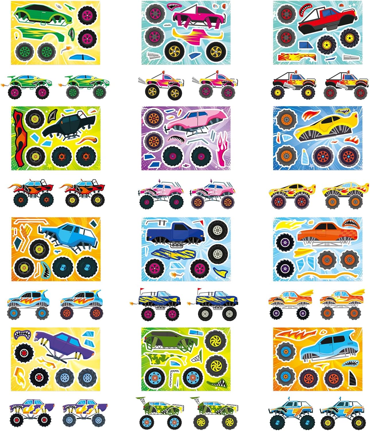 24 Sheets Make a Face Stickers for Kids Toddlers, Make Your Own Animal Mix and Match Sticker Sheets with Sea Animals Horses Dinosaurs Unicorns for Kids Crafts Party Favors Goodie Bags Stuffers