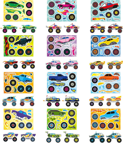 24 Sheets Make a Face Stickers for Kids Toddlers, Make Your Own Animal Mix and Match Sticker Sheets with Sea Animals Horses Dinosaurs Unicorns for Kids Crafts Party Favors Goodie Bags Stuffers